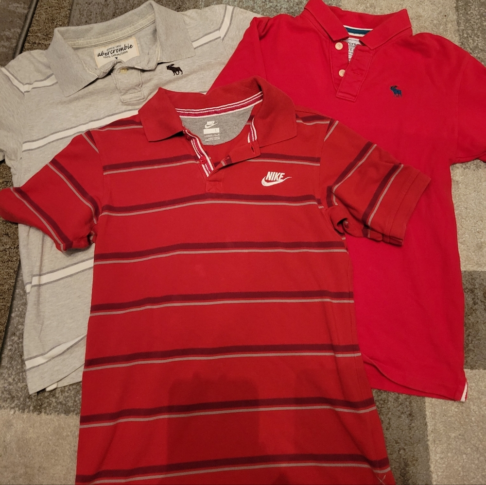 Boys nike & Abercrombie shirts